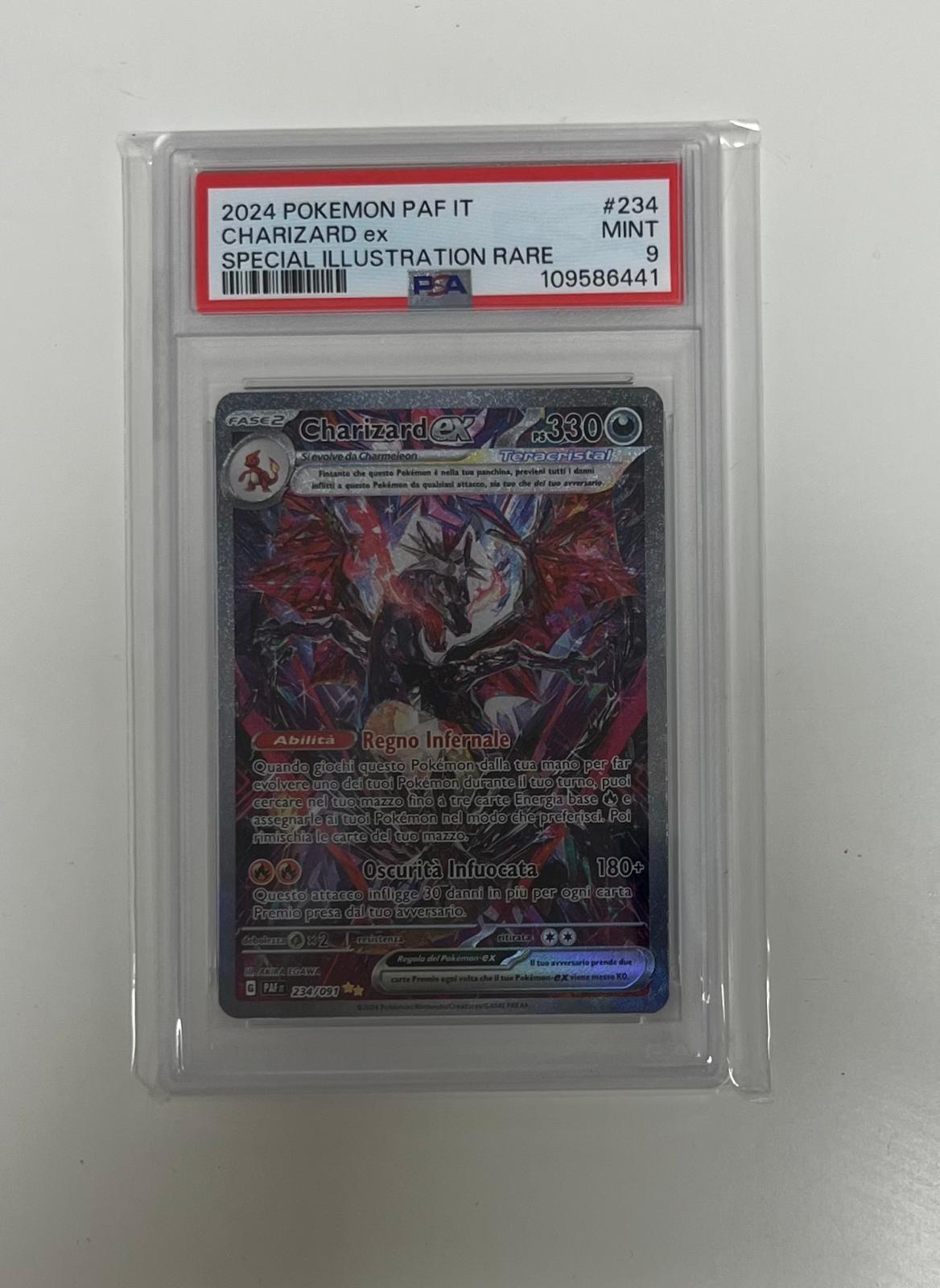 charizard ex 234/91 special ill.rare destino di paldea - PSA 9 - CARTA GRADATA ITA