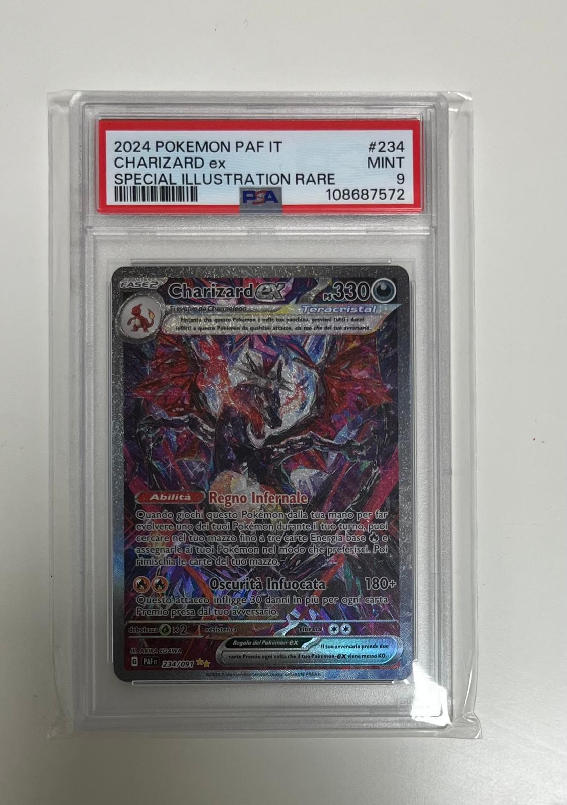 charizard ex 234/91 special ill.rare destino di paldea - PSA 9 - CARTA GRADATA ITA