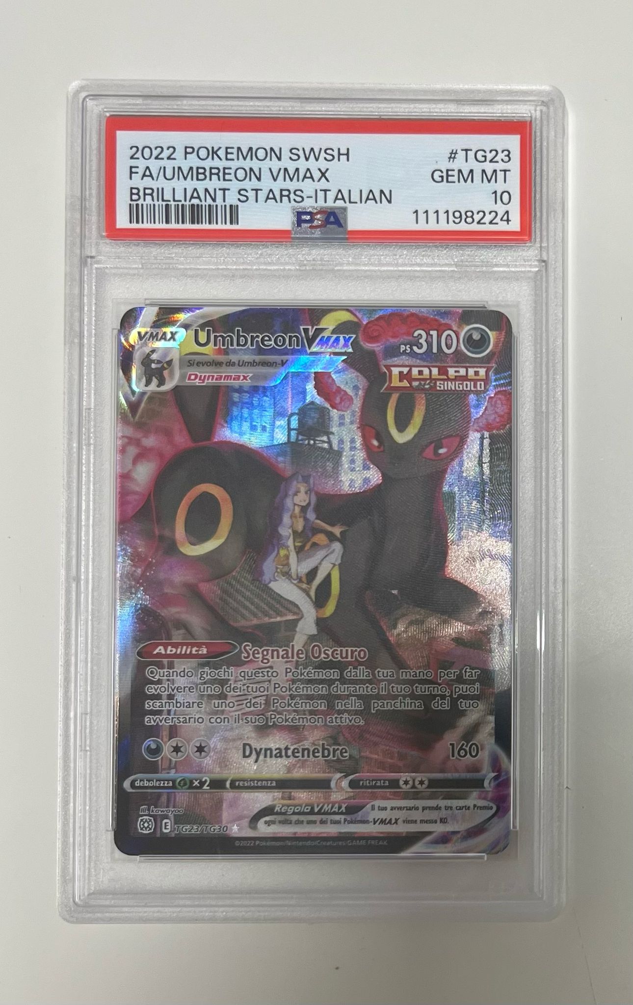 umbreon vmax tg23/tg30 astri lucenti - PSA 10- CARTA GRADATA ITA