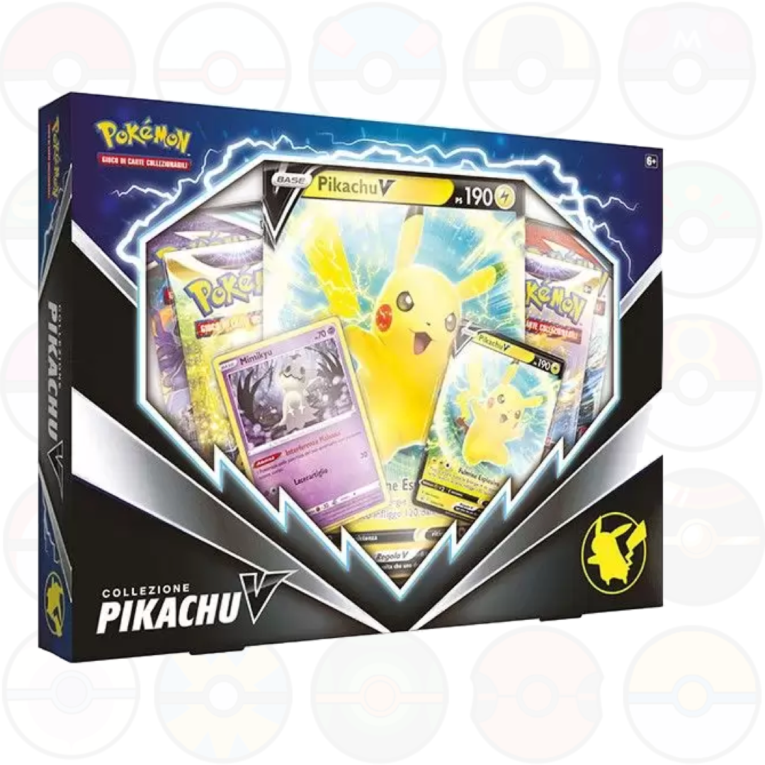 Collezione Pikachu V (4 bustine ITA con bustine di Astri Lucenti, Regno Glaciale e Stili di Lotta) Piccole imperfezioni