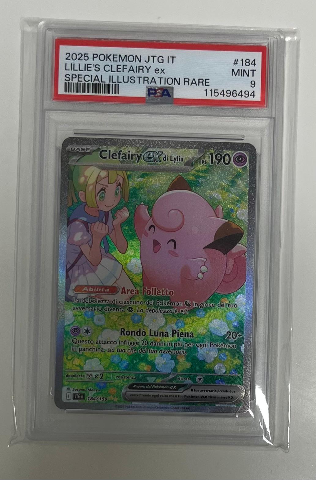 cleafairy di lylia 184/159 special ill.rare- PSA 9- CARTA GRADATA ITA