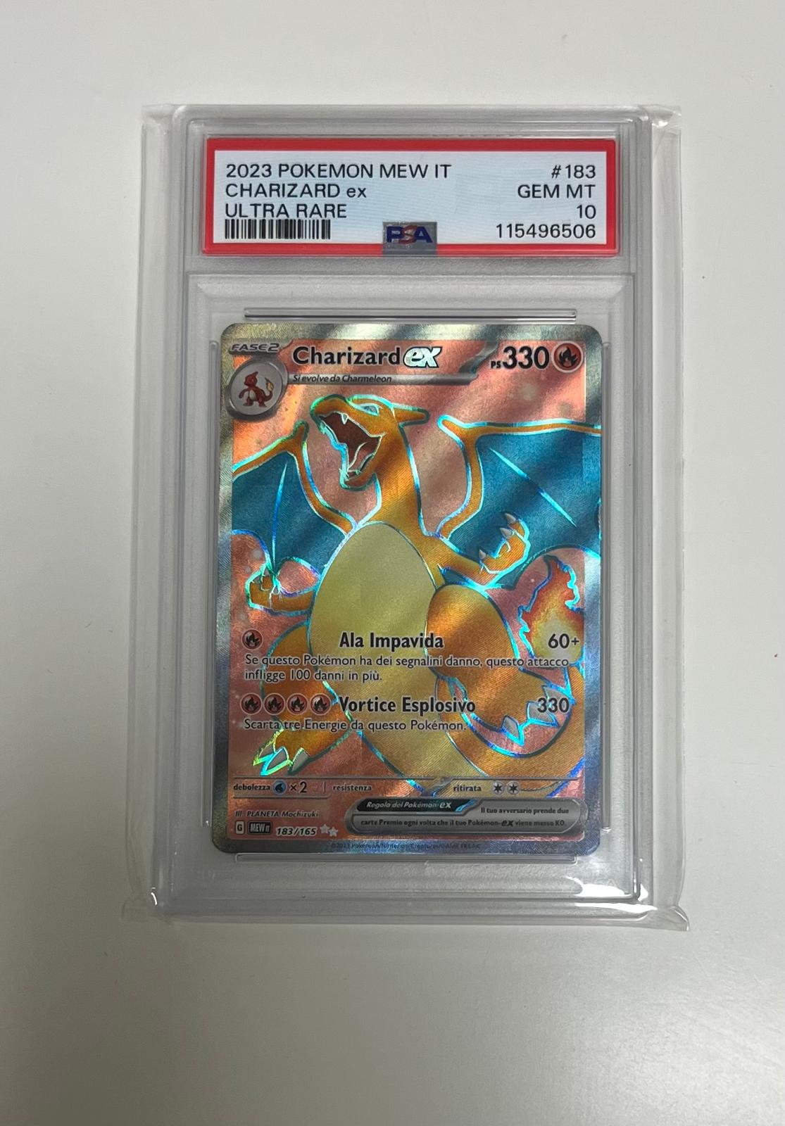 CHARIZARD EX 151 183/165 - PSA 10 - CARTA GRADATA ITA