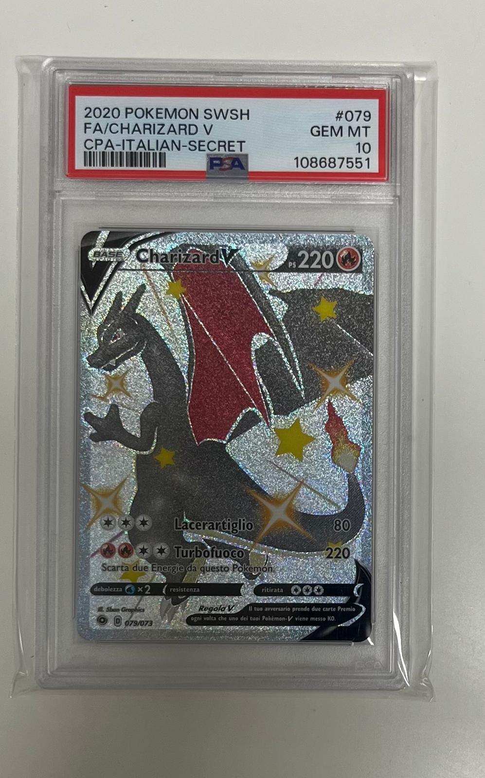 charizard v 079/073 futuri campioni - PSA 10- CARTA GRADATA ITA