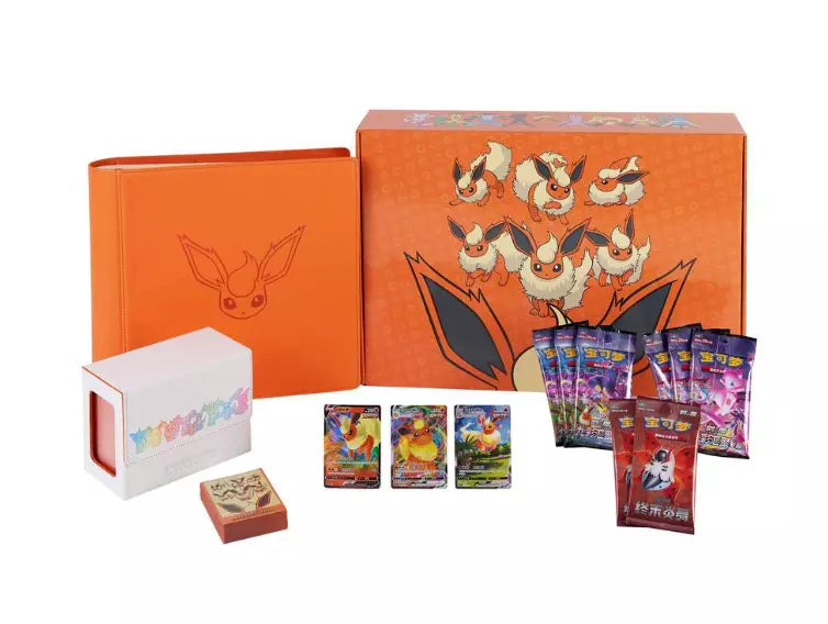 Pokemon TCG S-Chinese Eevee GX Gift Box Flareon