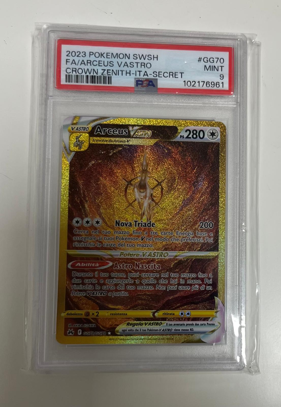 arceus vastro gg70/gg70 gold zenit- PSA 9 - CARTA GRADATA ITA