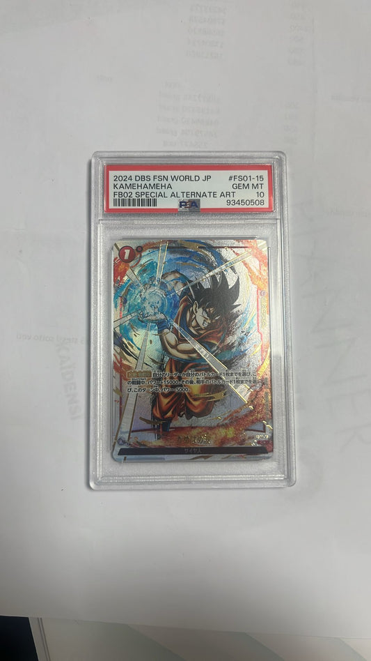 goku kamehameha fs01-15 special alternate art psa 10 jap