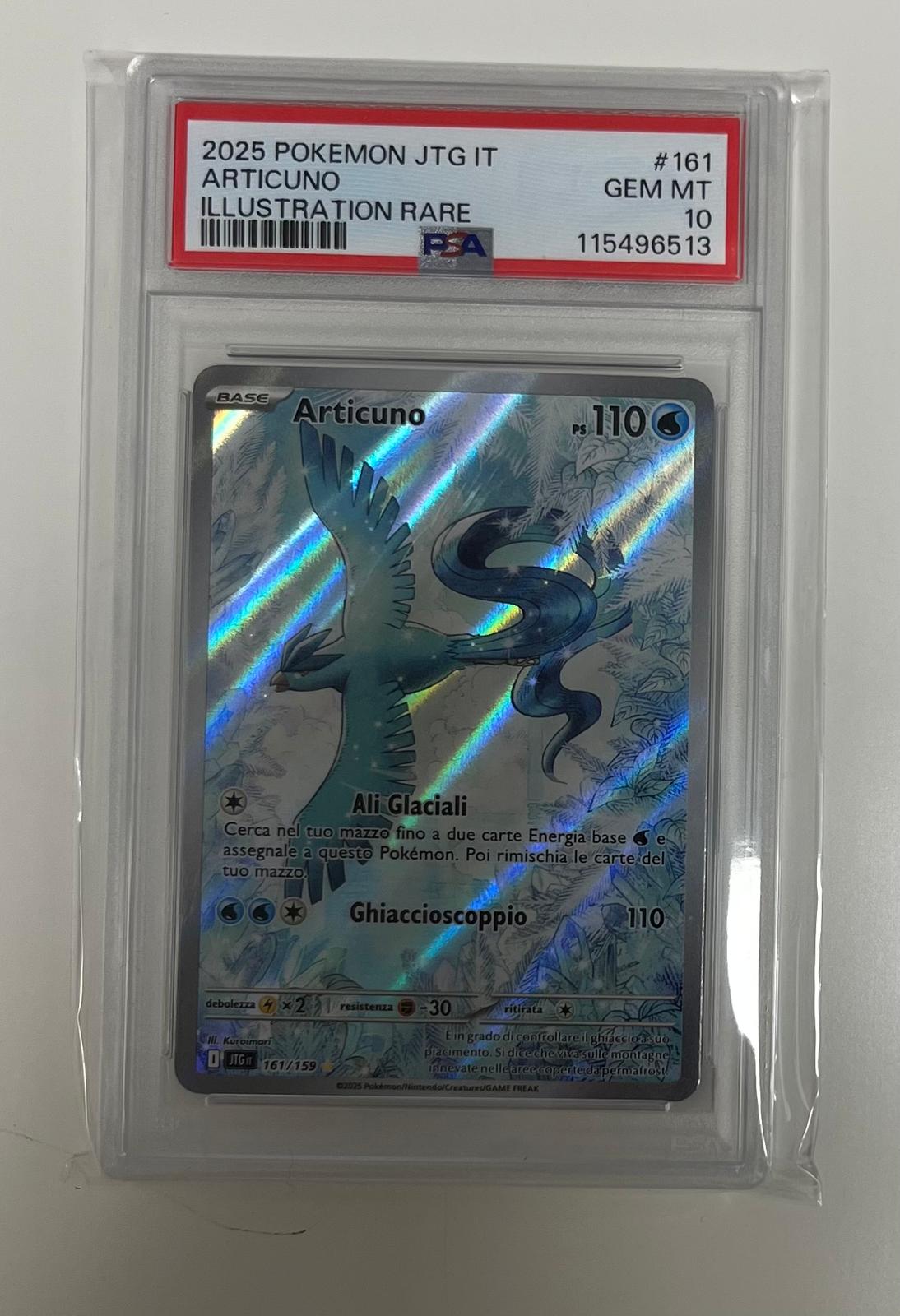 articuno 161/159 illustration avventure insieme- PSA 10 - CARTA GRADATA ITA