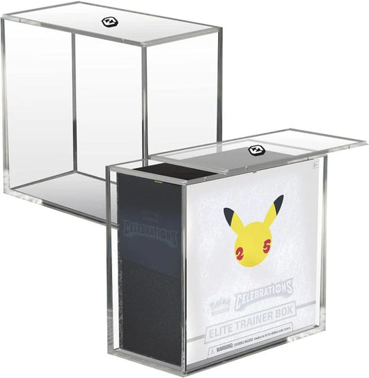 Etb Case Protettivo Pokemon w/ Sliding Lid Anti-UV - Acrylic Protector 4.0MM- Accessori Carte Collezionabili