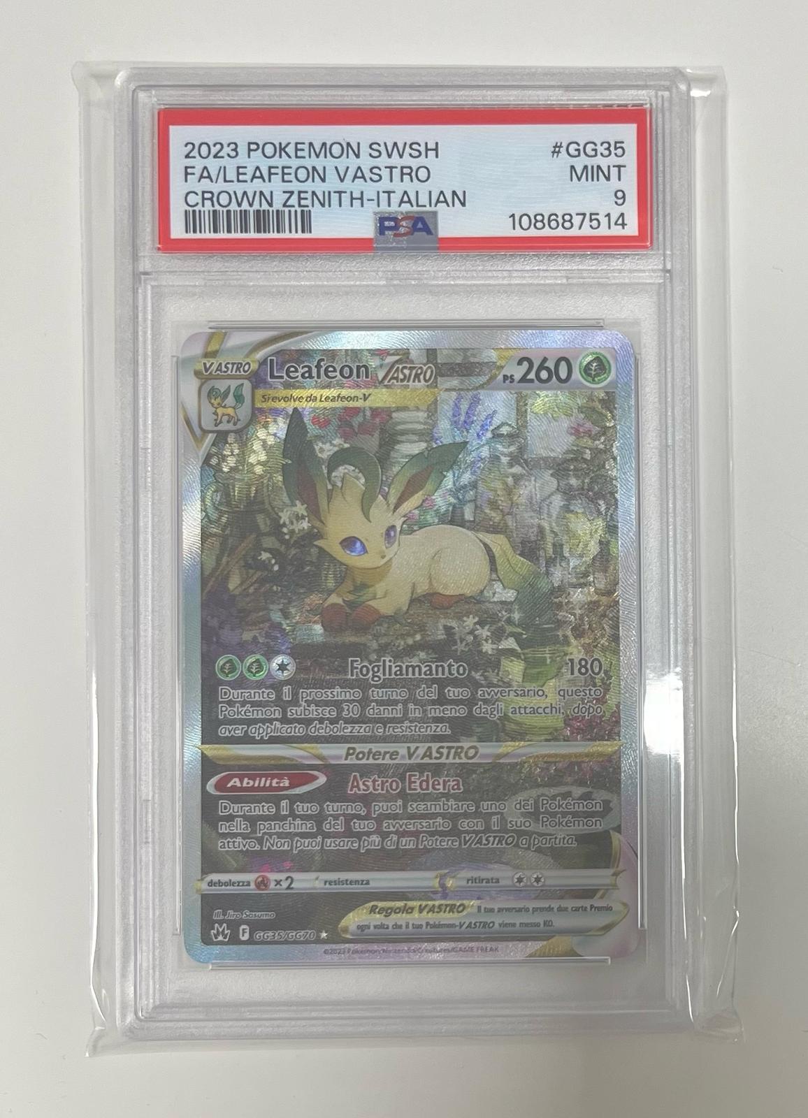 leafeon vastro gg35/gg70 zenit  - PSA 9- CARTA GRADATA ITA