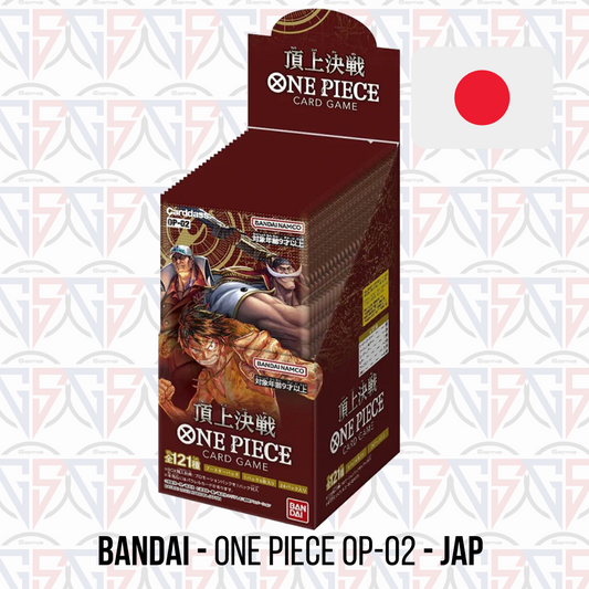 BANDAI One Piece Card Game Paramount War OP-02 Booster (24 bustine) BOX JAPAN OFFICIAL