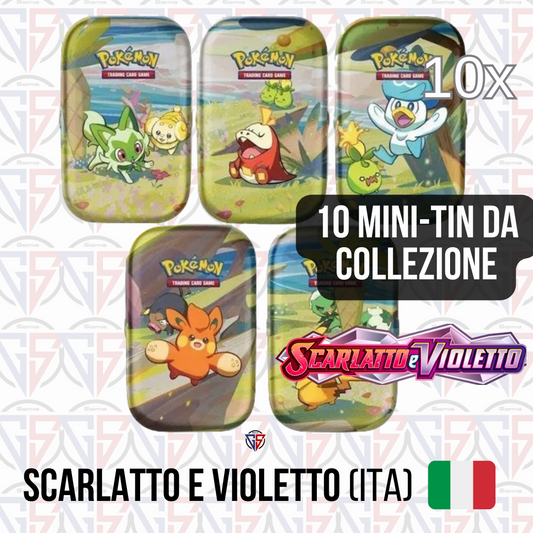 Scarlatto e Violetto - 10 Mini Tin da Collezione Amici a Paldea (10 bustine ITA)