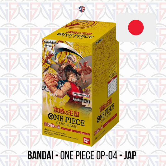 BANDAI One Piece Card Game Kingdom Of Plots OP-04 Booster (24 bustine) BOX JAPAN OFFICIAL
