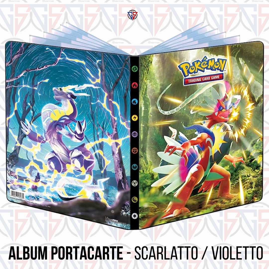 Album Portacarte – ULTRA PRO Pokemon Portfolio 9 tasche Scarlatto / Violetto Koraydon e Miraidon