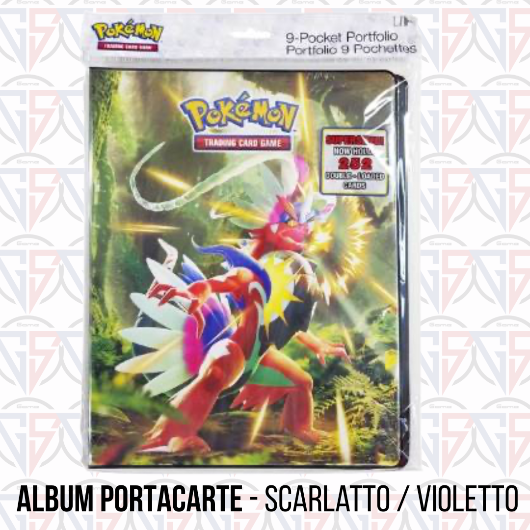 Album Portacarte – ULTRA PRO Pokemon Portfolio 9 tasche Scarlatto / Violetto Koraydon e Miraidon