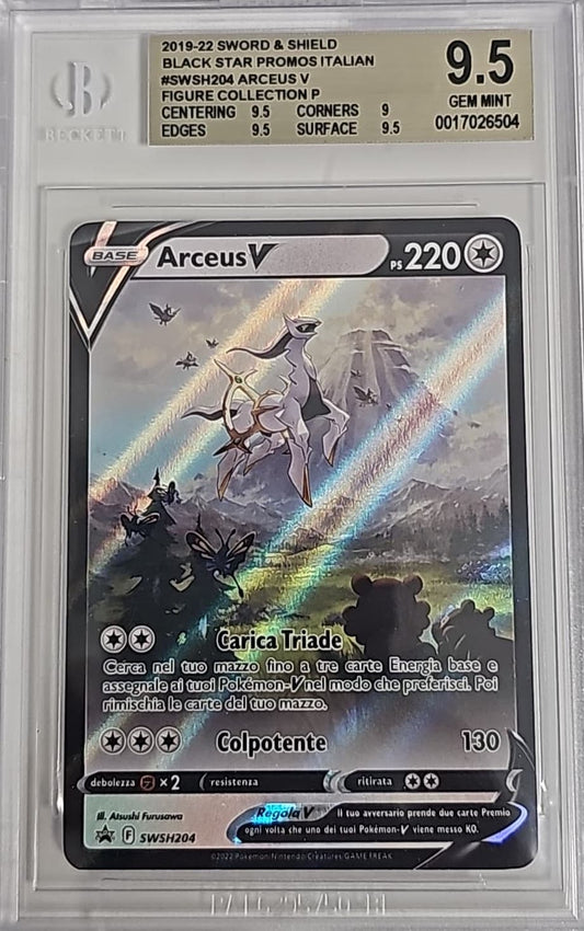 Arceus V Promo #SWSH204 - Collezione con Figur - 2022 - BGS 9.5 Mint - CARTA GRADATA ITA