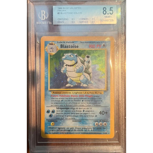 Blastoise set base- BGS 8,5 Mint - CARTA GRADATA ITA BGS ITA