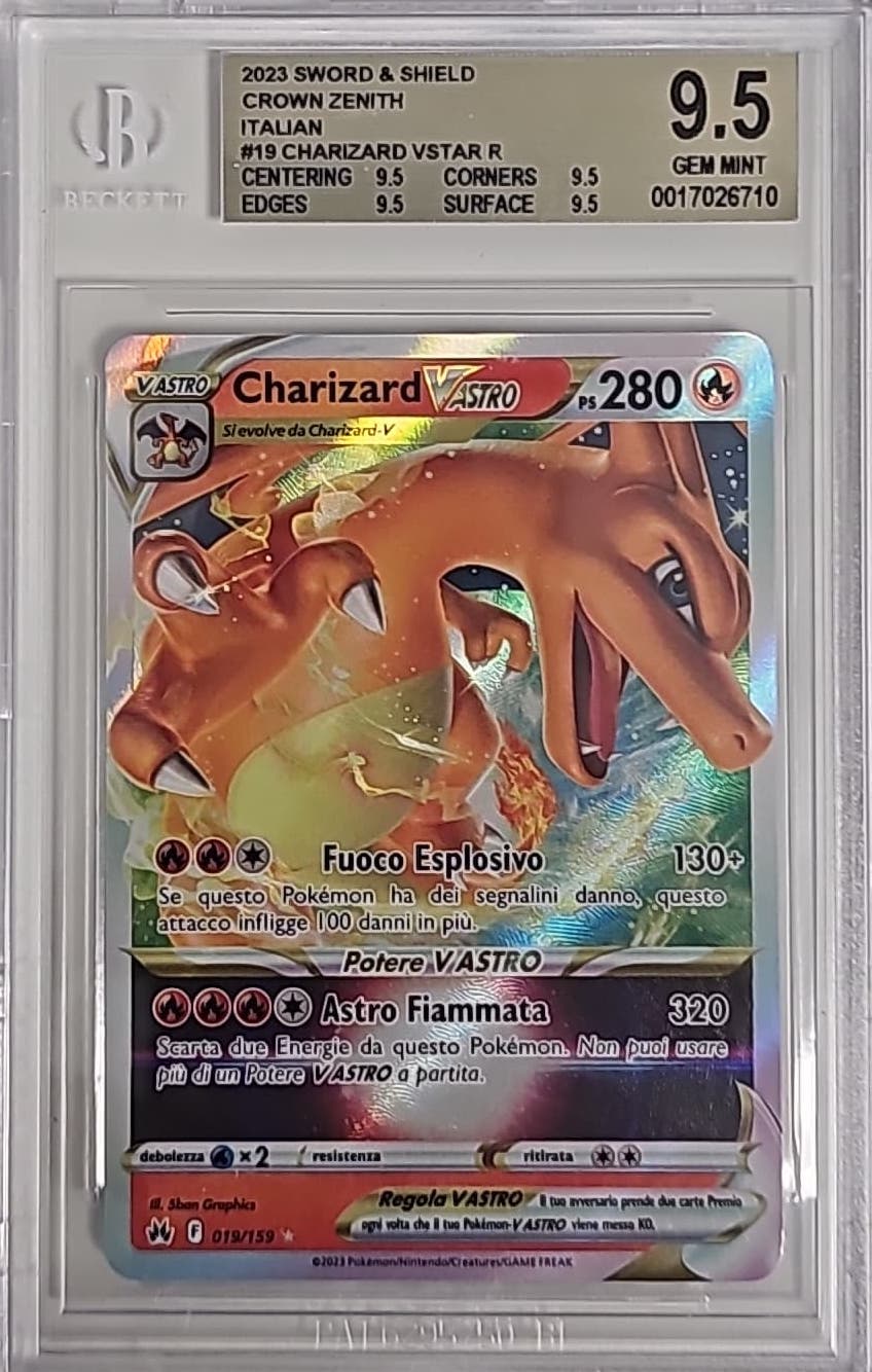 Charizard VASTRO #19 - Zenit Regale - 2023 - BGS 9.5 Gem Mint - CARTA POKEMON GRADATA ITA