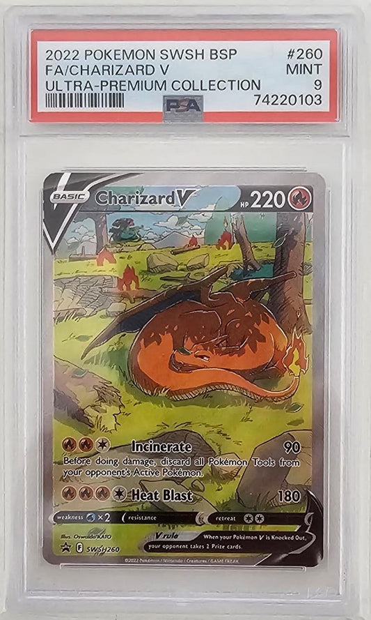 Charizard V PROMO 260 - Ultra Premium Collection - 2022 - PSA 9 Mint - CARTA GRADATA ENG