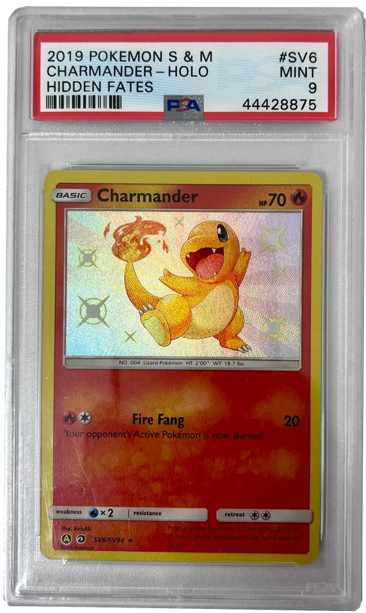 Charmander SV6/SV94 - Pokemon Hidden Fates - 2019 - PSA 9 Mint - CARTA GRADATA ENG