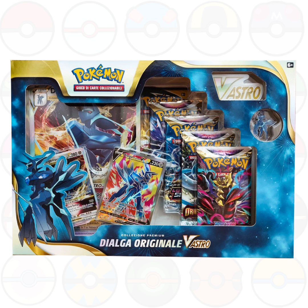 Collezione Dialga Originale Vastro (5 bustine ITA con bustine di Evoluzioni Eteree, Origine Perduta e Lucentezza Siderale)