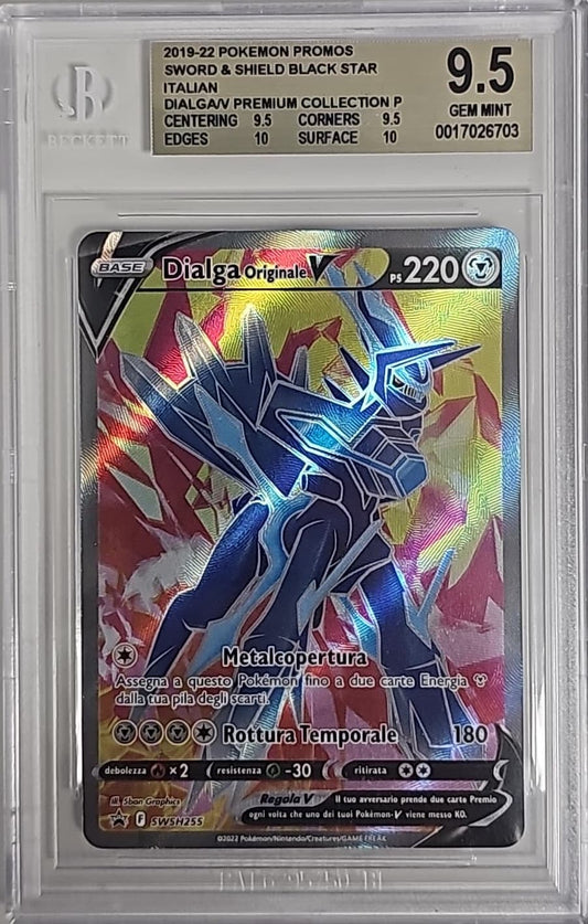 Dialga V Promo #SWSH255 - Collezione Dialga Premium - 2022 - BGS 9.5 Mint - CARTA GRADATA ITA