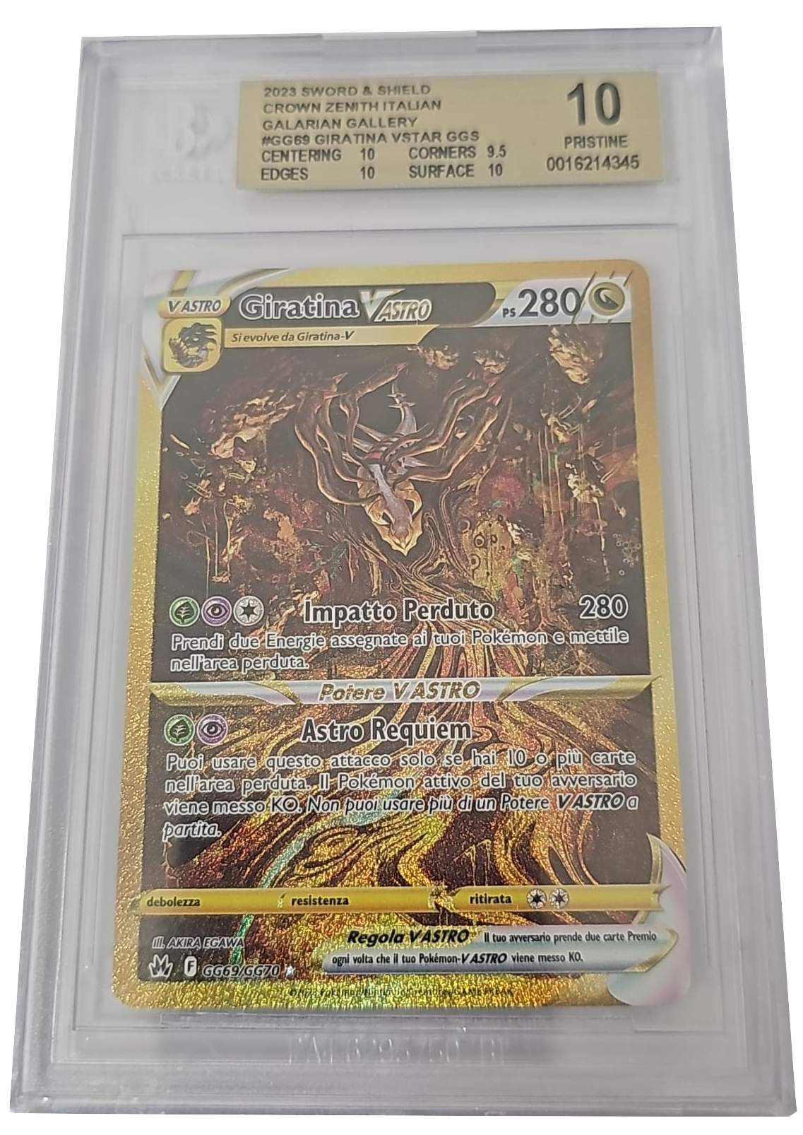 Giratina VASTRO GG69/GG70 - Zenit Regale - 2023 - BGS 10 Pristine - CARTA GRADATA ITA