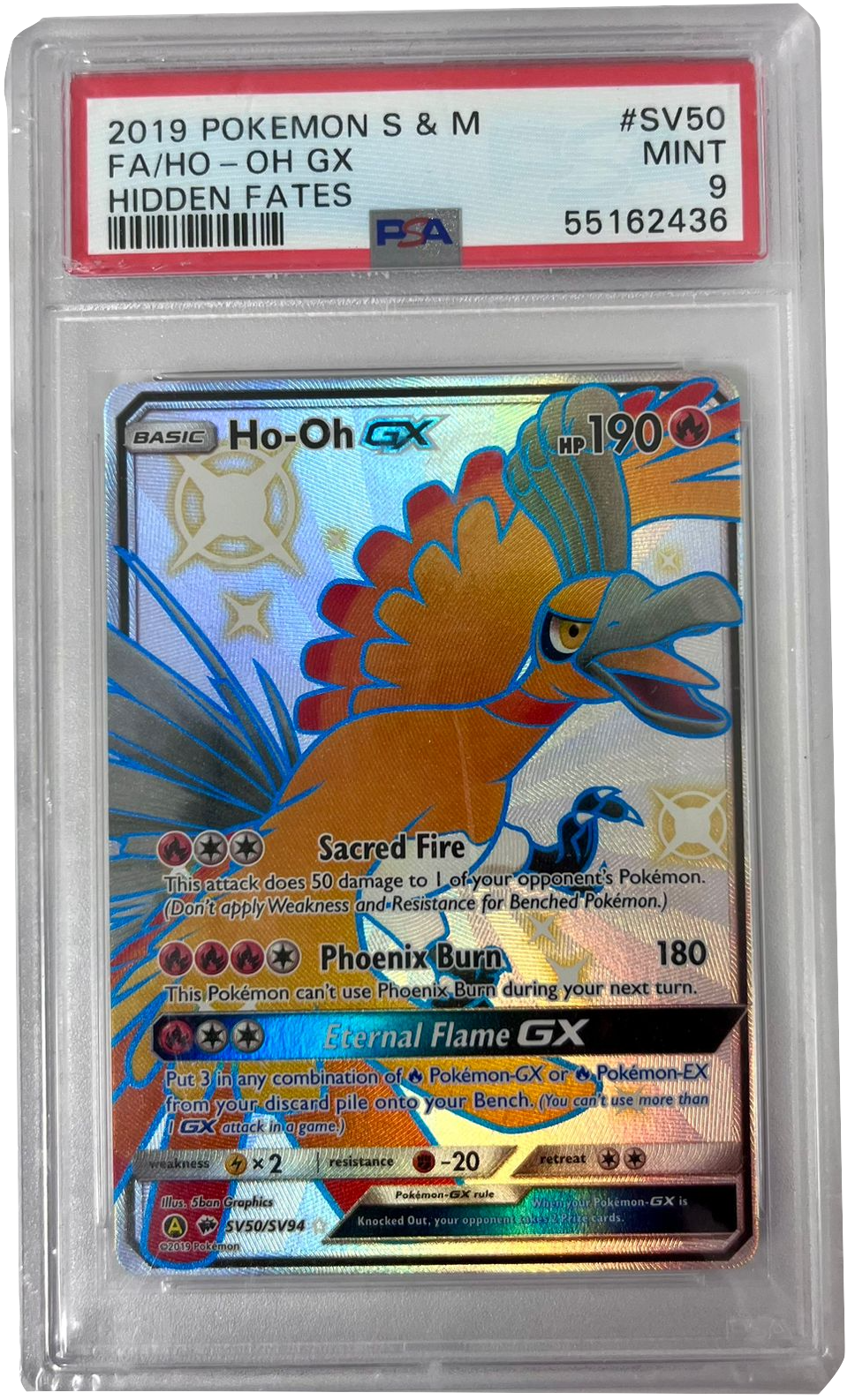 Ho-oh SV50/SV94 - Pokemon Hidden Fates - 2019 - PSA 9 Mint - CARTA GRADATA ENG