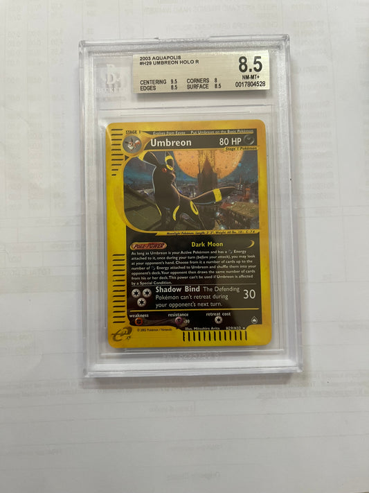 UMBREON HOLO AQUAPOLIS 2003- BGS 8,5  Mint - CARTA GRADATA ENG