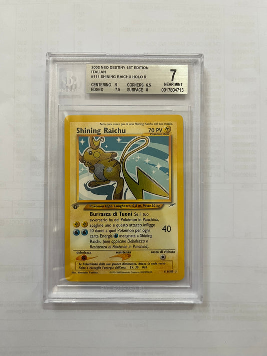 SHINING RAICHU- BGS 7 Mint - CARTA GRADATA ITA BGS ITA