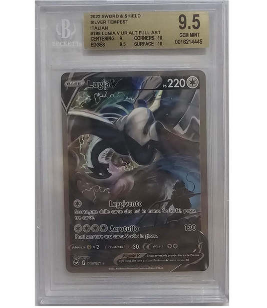 Lugia V 186/195 - Tempesta Argentata - 2022 - BGS 9.5 Mint - CARTA GRADATA ITA