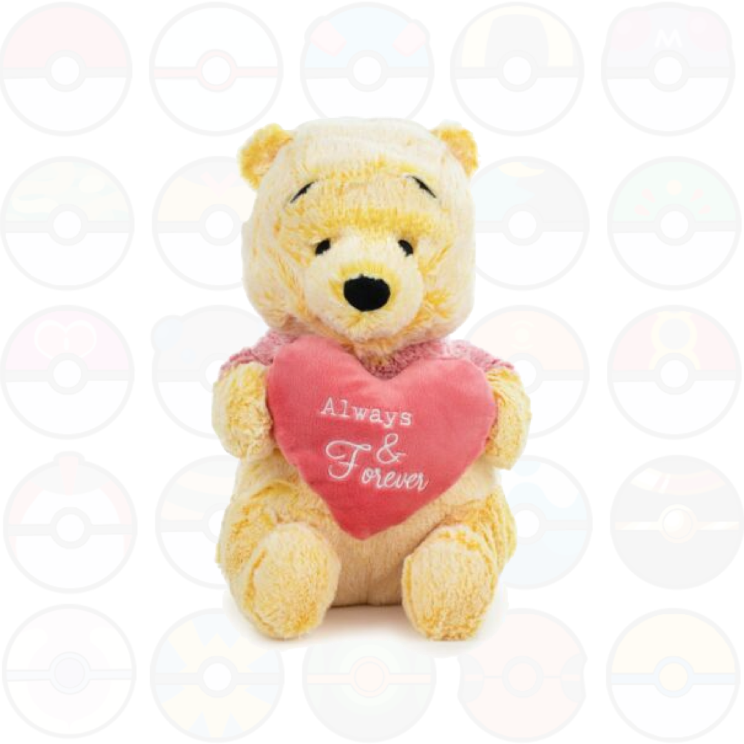 Peluche Disney Winnie The Pooh con Cuore - 30cm - Pupazzo Disney Originale Winnie The Pooh