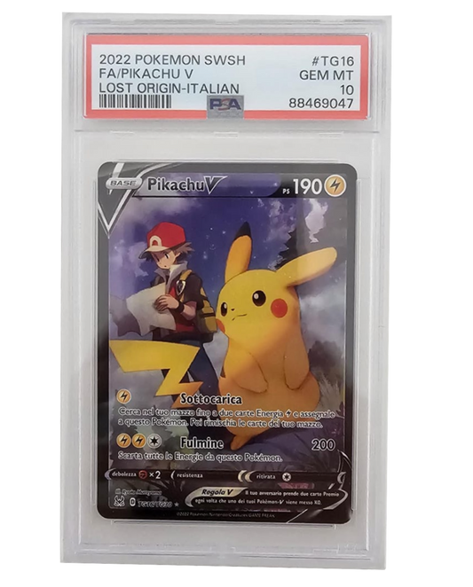 Pikachu V TG16/TG30 - Origine Perduta - 2022 - PSA 10 GEM MINT - CARTA GRADATA ITA (POP5)