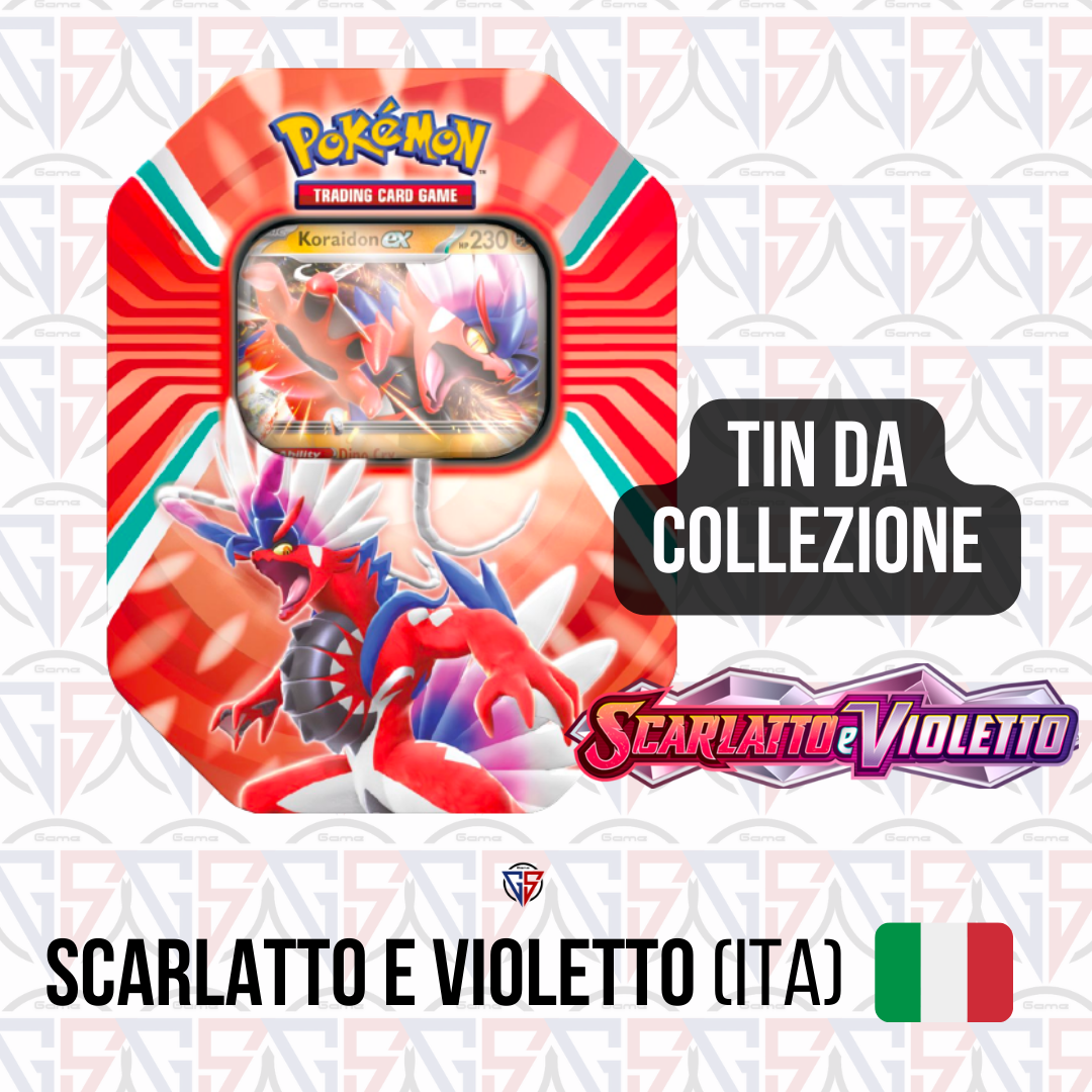 Scarlatto e Violetto - Tin da Collezione Koraidon EX (4 bustine ITA)