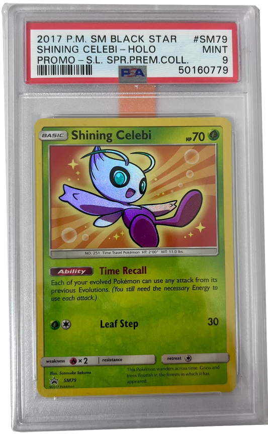 Shining Celebi PROMO - Shining Legends Premium Collection - 2017 - PSA 9 Mint - CARTA GRADATA ENG