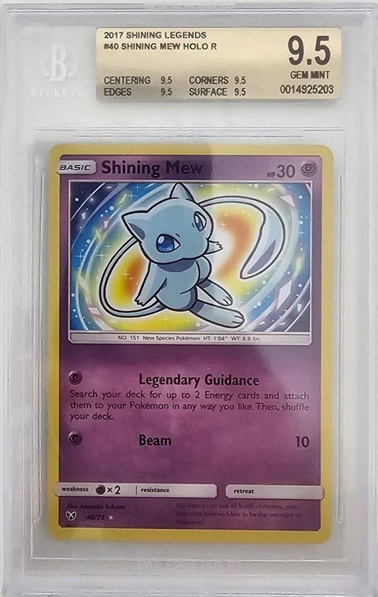 Shining Mew HOLO 40/73 - Shining Legends - 2017 - BGS 9.5 Mint - CARTA GRADATA ENG