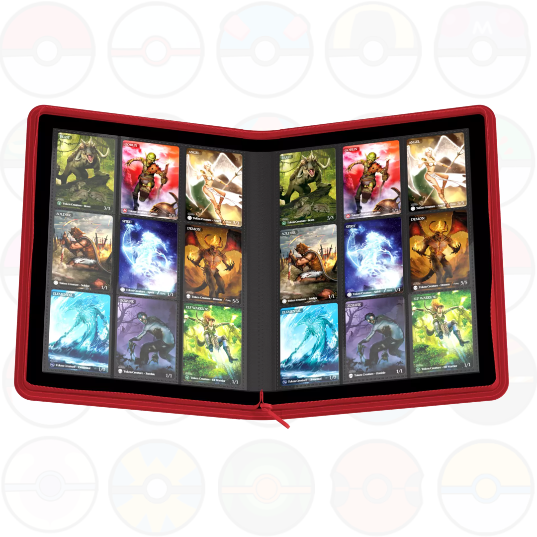 Ultimate Guard Zipfolio 360 - 18 Pocket XenoSkin Red - Accessori Carte Collezionabili