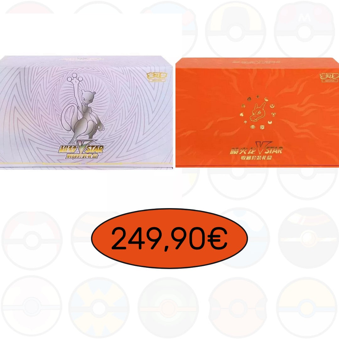 Pokemon BUNDLE TCG S-Chinese Mewtwo vstar+Charizard VSTAR Collection Set Box Gift
