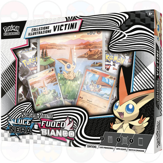 Collezione Illustrazione Victini Set Pokemon Luce Nera e Fuoco Bianco (ITA) (preordine)