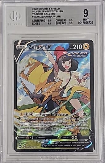 Zeraora V #TG16 - Tempesta Argentata - 2023 - BGS 9.5 Gem Mint - CARTA POKEMON GRADATA ITA