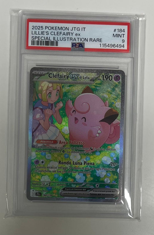 cleafairy di lylia 184/159 special ill.rare- PSA 9- CARTA GRADATA ITA