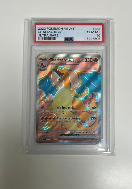 CHARIZARD EX 151 183/165 - PSA 10 - CARTA GRADATA ITA