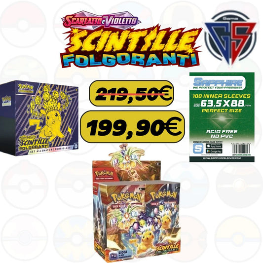 Bundle-Scintille Folgoranti - Box Display+ Set Allenatore Fuoriclasse + sleeve (ITA)