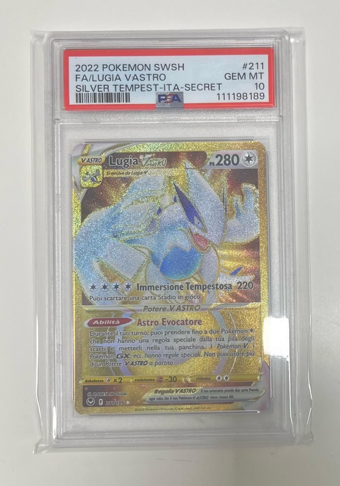 lugia vastro 211/195 tempesta argentata - PSA 10- CARTA GRADATA ITA