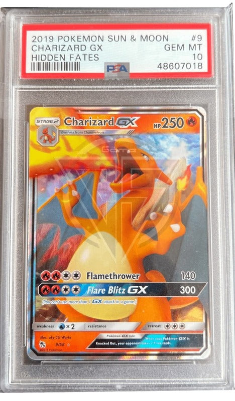 Charizard GX 9/68 - Hidden Fates - 2019 - PSA 10 Gem Mint - CARTA GRADATA ENG