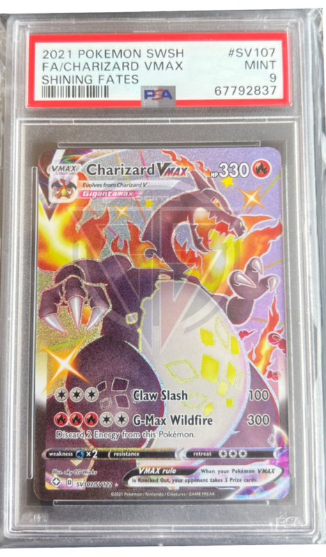 Charizard VMAX Ultra Shiny SV107/SV122 - Shining Fates - 2021 - PSA 9 Mint - CARTA GRADATA ENG