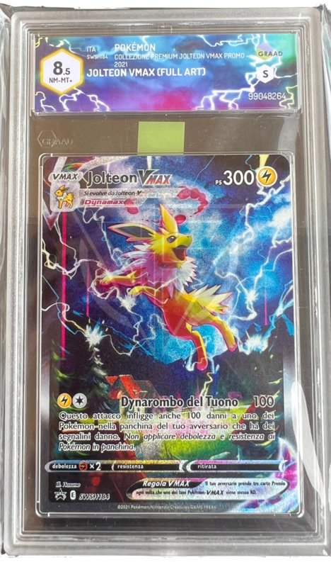 Jolteon VMAX (Full Art) PROMO SWSH184 - Collezione Premium Jolteon VMAX Promo - 2021 - GRAAD 8.5 - CARTA GRADATA ITA