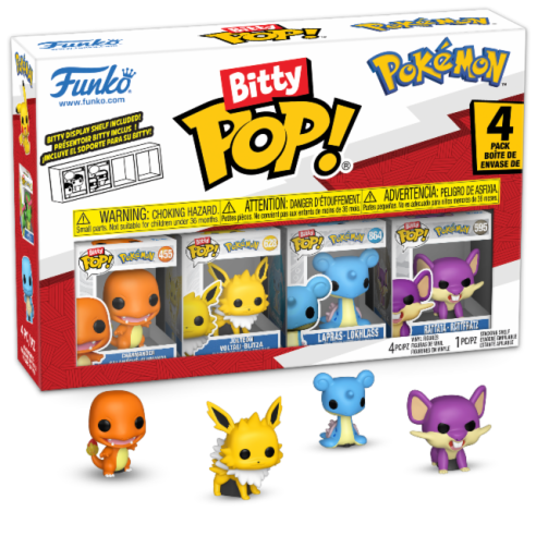 Pokemon-SERIE 4 X -Pokemon Bitty POP! Vinyl Figure 4-Pack Series Pikachu 2,5 cm (PREVENDITA)