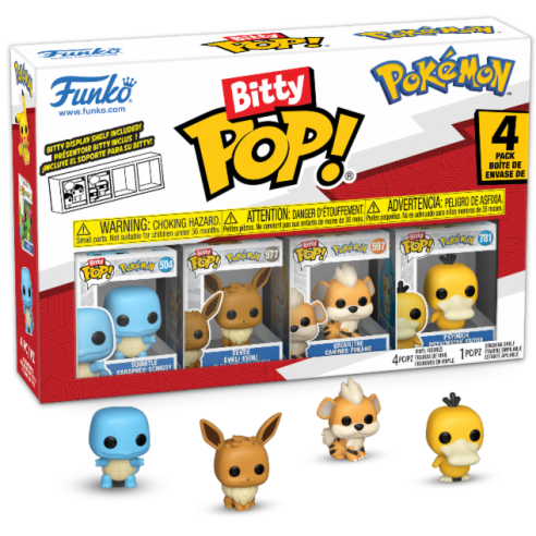 Pokemon-SERIE 4 X -Pokemon Bitty POP! Vinyl Figure 4-Pack Series Pikachu 2,5 cm (PREVENDITA)