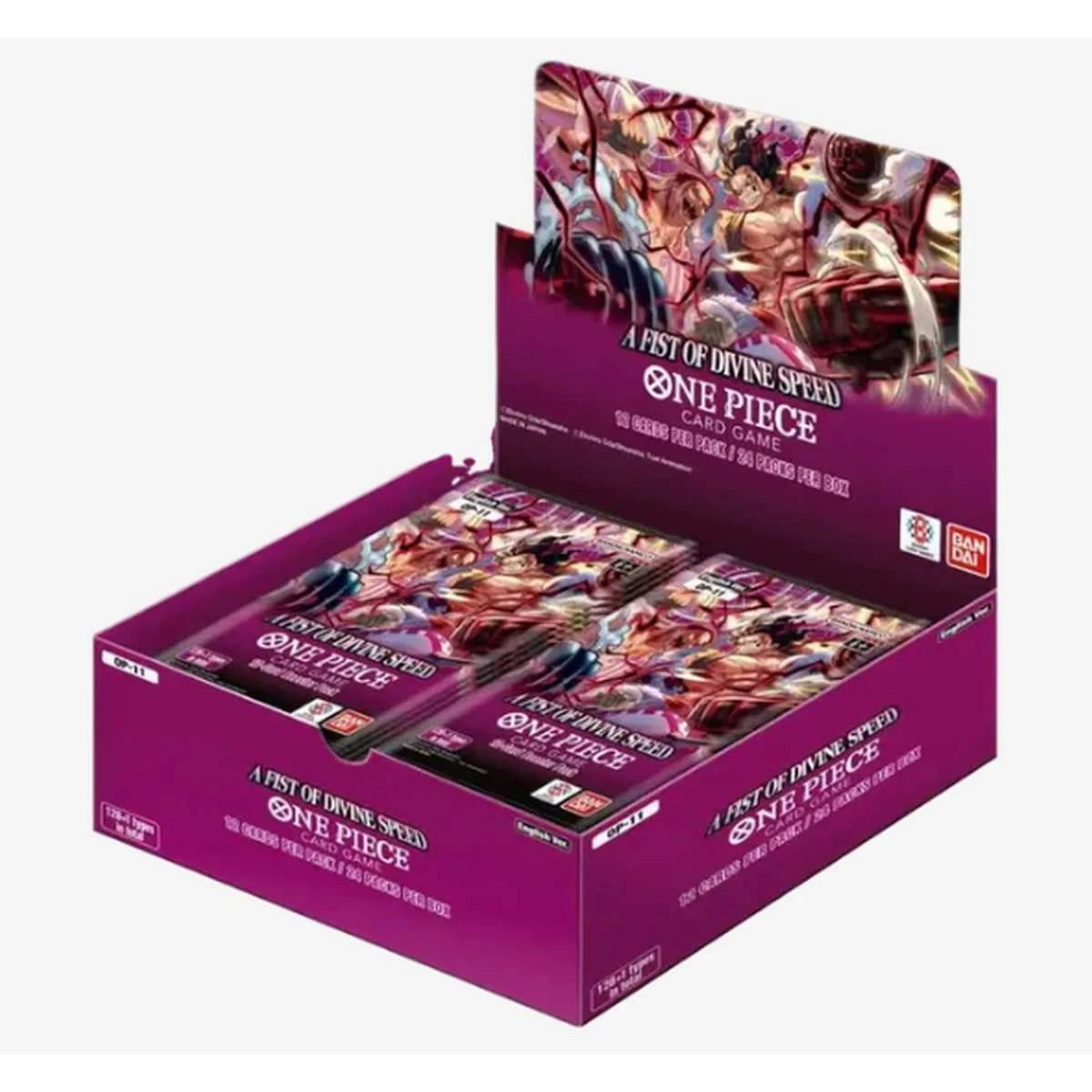 BANDAI One Piece OP-11 A Fist of Divine Speed - Booster Box One Piece ENG Booster (24 bustine)